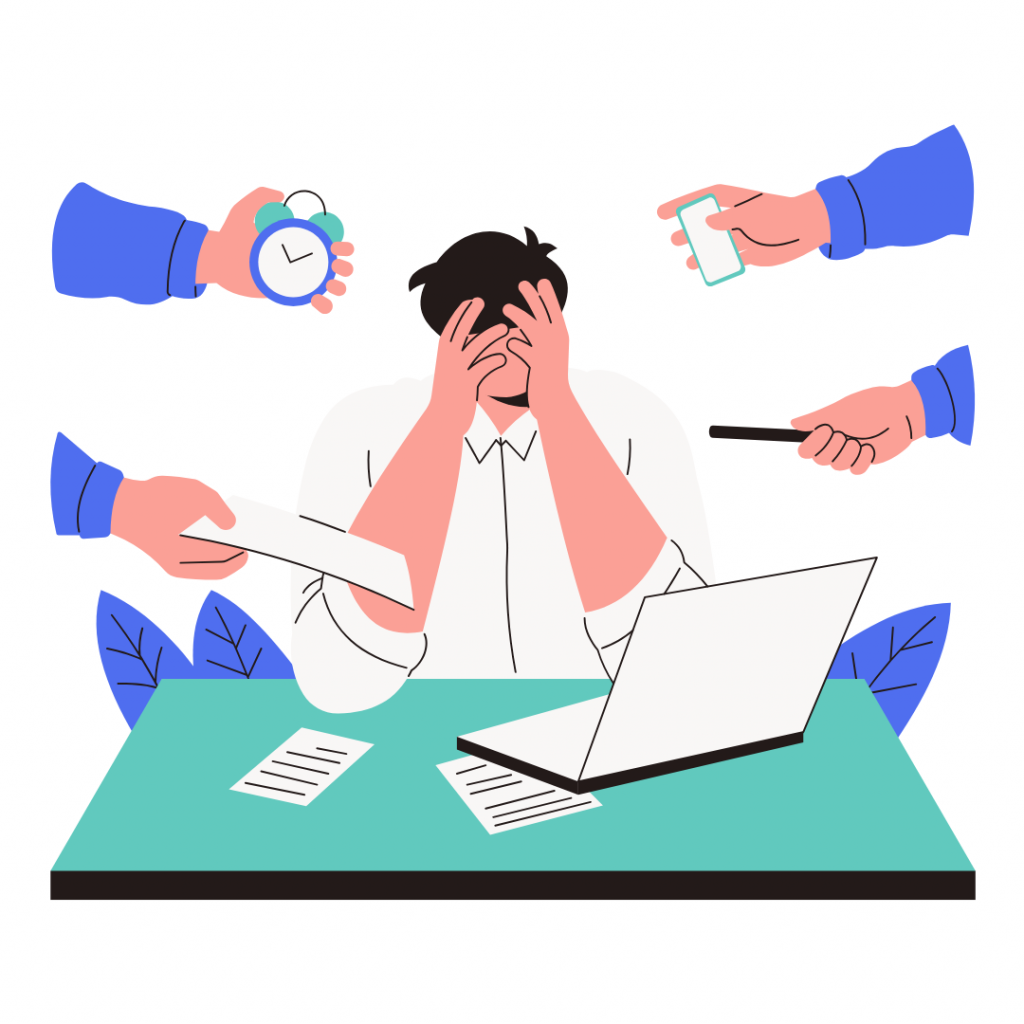 stressed out business man