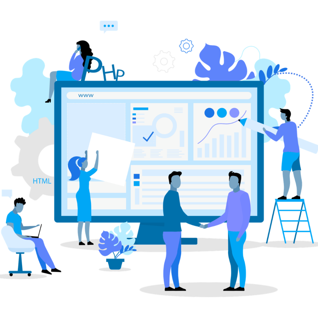 Individuals coming together to create custom software