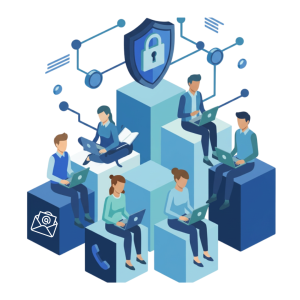 people sitting around managing IT