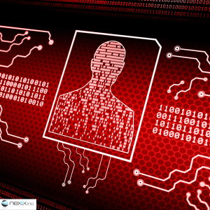 Image of a red corrupted online profile